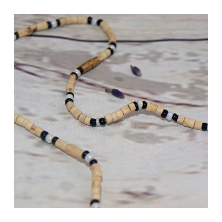 Kantimála 1ř. bílý mezi 2 černými korálky