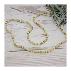 Kantimála 1ř. 1 bílý mezi 2 zelenými korálky