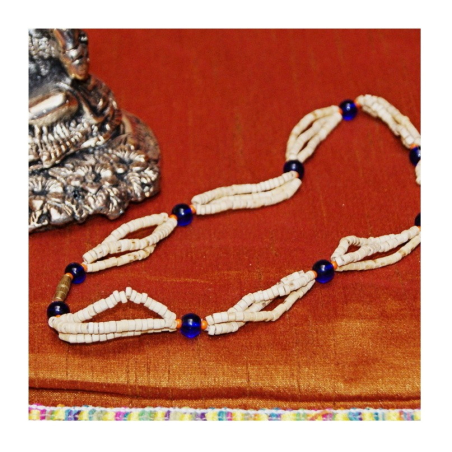 Kantimála 1ř. s modrými korálky na 3 řadách tulasí