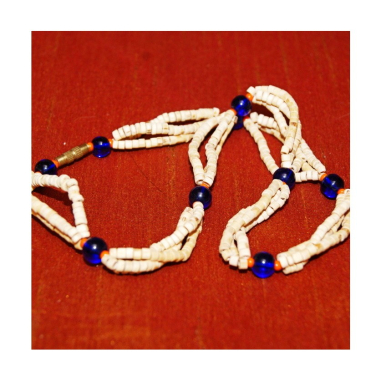Kantimála 1ř. s modrými korálky na 3 řadách tulasí