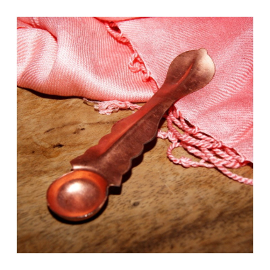 Áčman měděný se lžičkou malý, pr. 4,8 cm