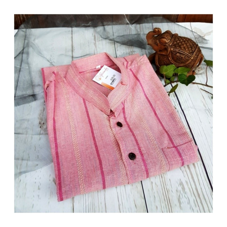 Kurta pánská pruhy, stojáček, dl. rukáv, vel. 42