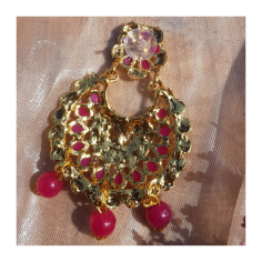 Náušnice a Tikka set, červené 2