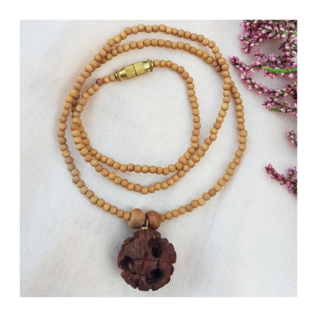 Korálky s přívěškem rudrakša