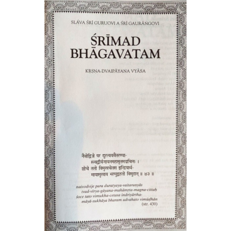 Šrímad Bhágavatam 7. zpěv "Věda o Bohu"