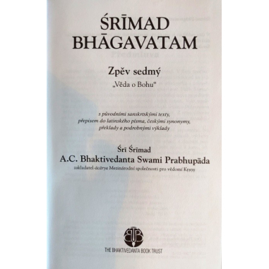 Šrímad Bhágavatam 5. zpěv "Podnět k tvoření"