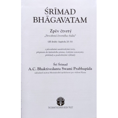 Šrímad Bhágavatam 4. zpěv "Stvoření čtvrtého řádu", 2. díl