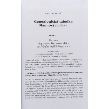 Šrímad Bhágavatam 4. zpěv "Stvoření čtvrtého řádu", 1. díl