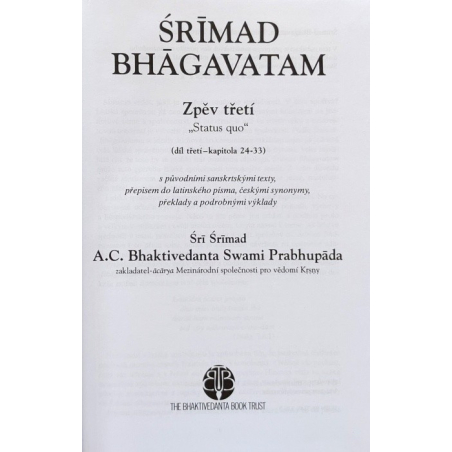 Šrímad Bhágavatam 3. zpěv "Status Quo", 3. díl
