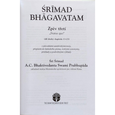 Šrímad Bhágavatam 3. zpěv "Status Quo", 2. díl