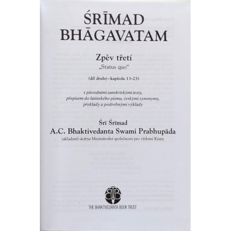 Šrímad Bhágavatam 3. zpěv "Status Quo", 2. díl