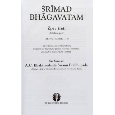 Šrímad Bhágavatam 3. zpěv "Status Quo", 1. díl