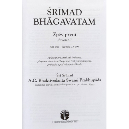 Šrímad Bhágavatam 1. zpěv "Stvoření", 3. díl