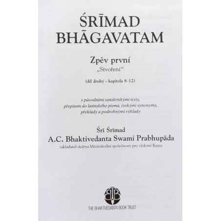 Šrímad Bhágavatam 1. zpěv "Stvoření", 2. díl
