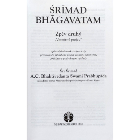 Šrímad Bhágavatam 2. zpěv "Vesmírný projev"