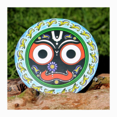 Nálepka Jagannath pr. 8 cm, modrý okraj