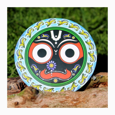 Nálepka Jagannath pr. 8 cm, modrý okraj