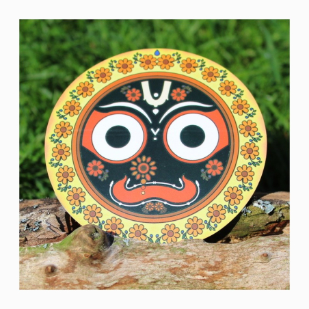 Nálepka Jagannath pr. 9 cm, žlutý okraj