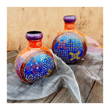 Váza ruční práce - větší, kov