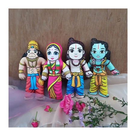 Panenky Rámačandra, Lakšman, Hanumán a Síta