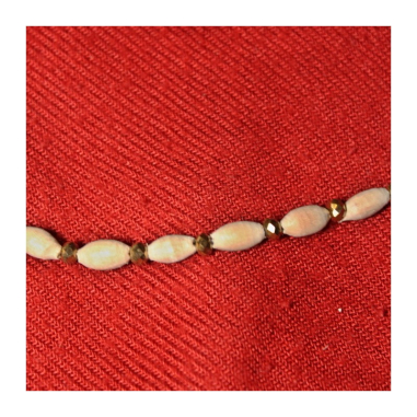 Kantimála 1ř. zlatý/barevný korálek a olivka tulasí