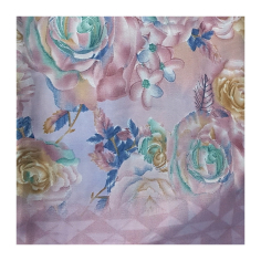 Sárí viskóza s růžemi, pastelové barvy 2