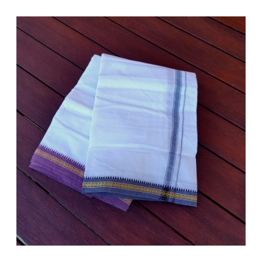 Dhotí bordó pruhy, bordura bordó a světle modrá