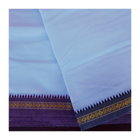 Dhotí bordó pruhy, bordura bordó a světle modrá