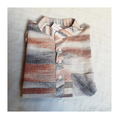 Kurta pánská žíhané pruhy, kr. rukáv, 42 2