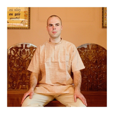 Kurta pánská jednobarevná, stojáček, kr. rukáv