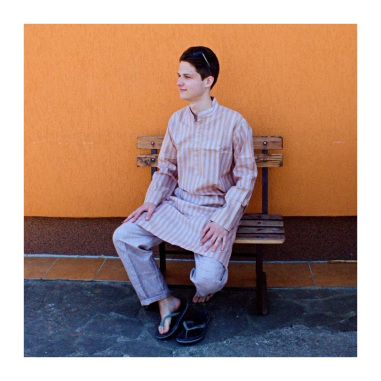 Kurta pánská pruhovaná, dl. rukáv, M