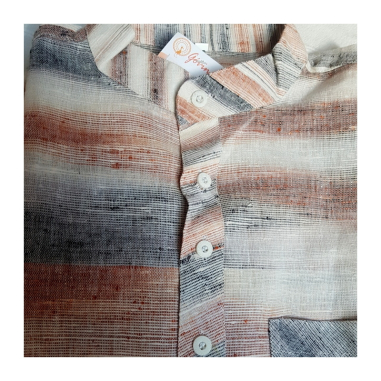 Kurta pánská žíhané pruhy, kr. rukáv, 42