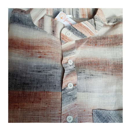 Kurta pánská žíhané pruhy, kr. rukáv, 42