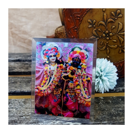 Krišna a Balarám 12 x 9 cm růžový