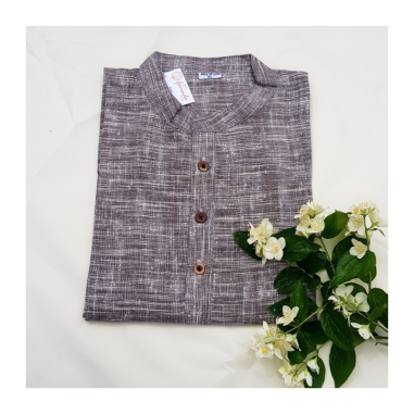 Kurta pánská žíhaná, stojáček, dl. rukáv, XL