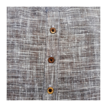 Kurta pánská žíhaná, stojáček, dl. rukáv, XL