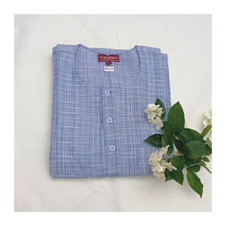 Kurta pánská jemné pruhy, kr. rukáv