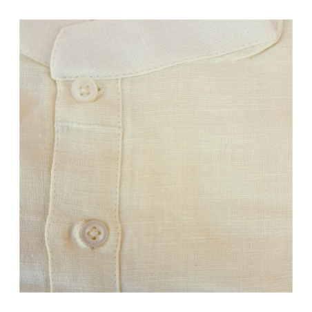 Kurta pánská béžová, stojáček, kr. rukáv