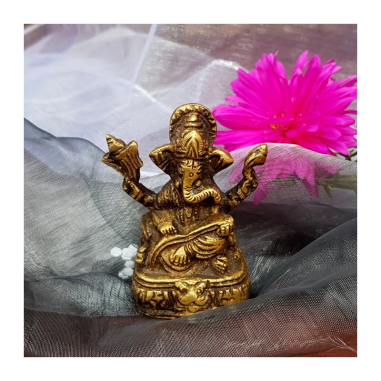 Ganesh na trůnu - mosaz