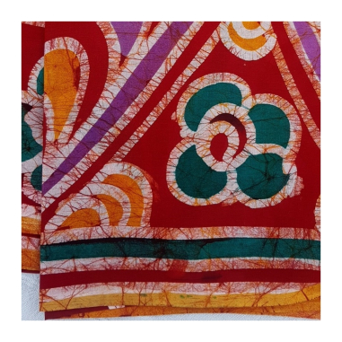 Sárí bavlna batikované bordové