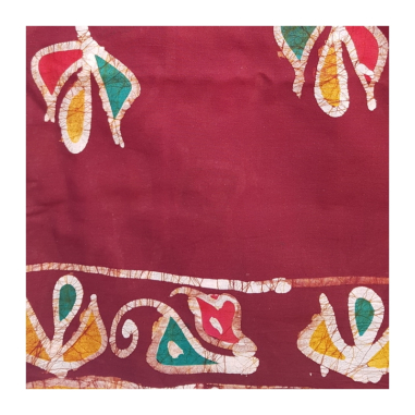 Sárí bavlna batikované bordové