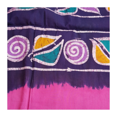 Sárí bavlna batikované růžové