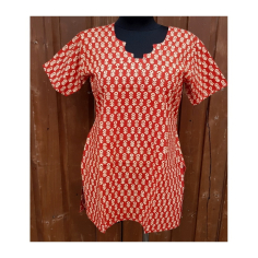 Dámská kurta cihlová, kr. rukáv