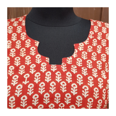 Dámská kurta cihlová, kr. rukáv