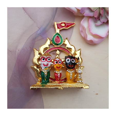 Jagannáth z pozlaceného kovu