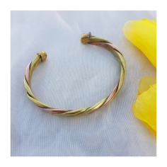 Zdravotní náramek vinuté mosaz a měď, 3 typy 2