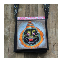 Taštička vyšívaná Nrsimha černá