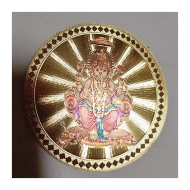 Nálepka Ganéša zlatá pr. 7 cm