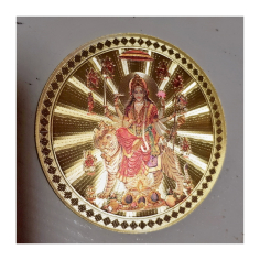Nálepka Durga zlatá pr. 7 cm 2