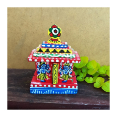 Oltář Jagannáth dřevěný malovaný 2